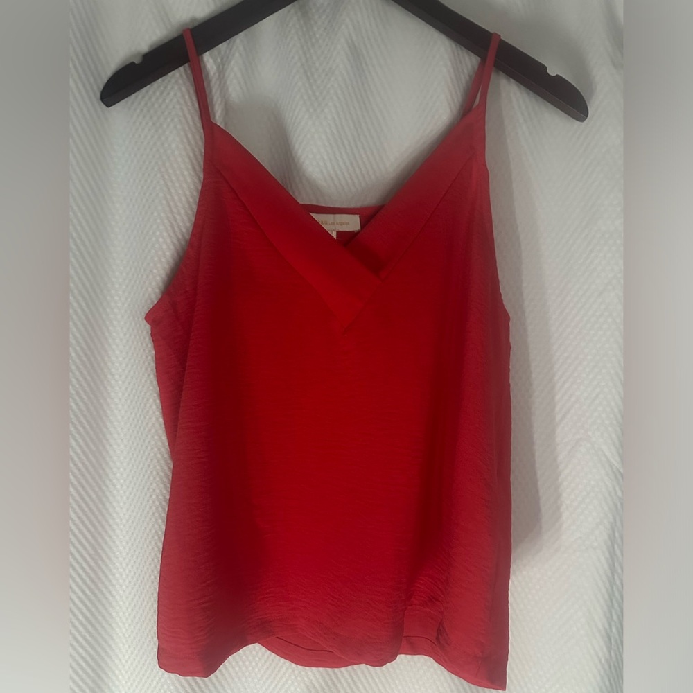 Monteau Red V-Neck Sleeveless Camisole